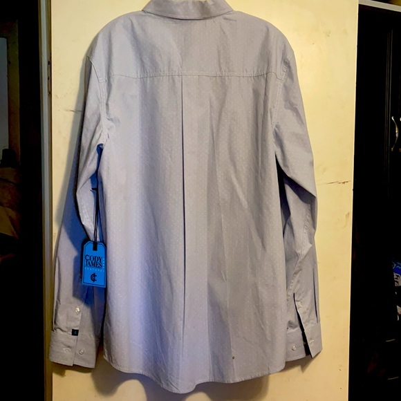 Cody James Core Medium Blue Print Button Down - Picture 4 of 5